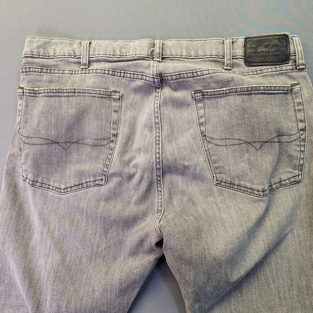 Polo Ralph Lauren Sullivan Slim Gray Denim Jeans Mens 40x30 Preppy casual - Picture 8 of 10